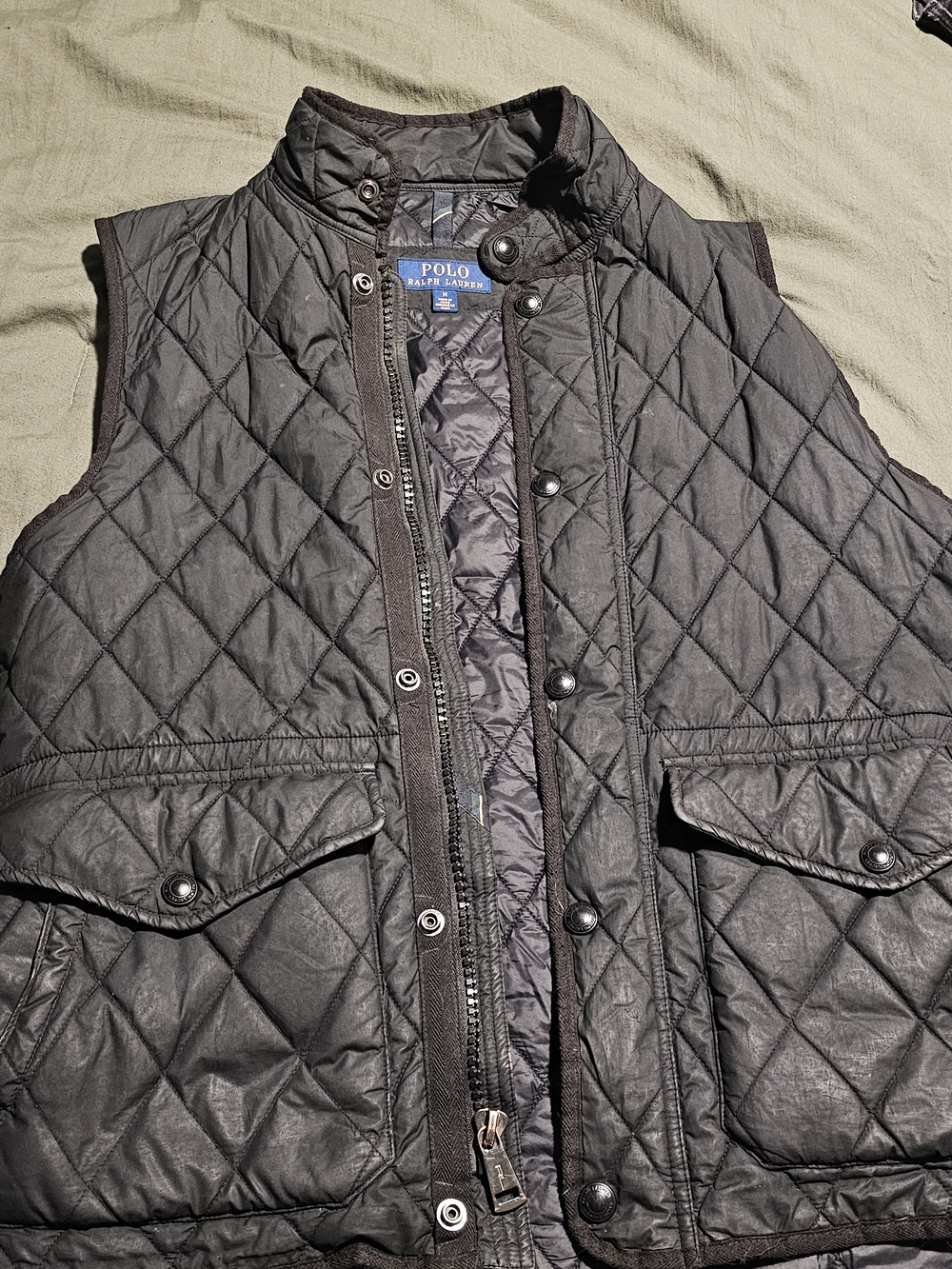 Polo by Ralph Lauren Black Diamond-Quilted Snap-Front Vest